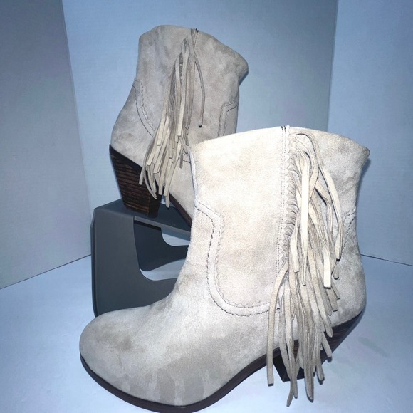 Sam Edelman Women's Suede Leather Louie Fringe Ankle Bootie Boots Size 8.5  NWT - Picture 6 of 15